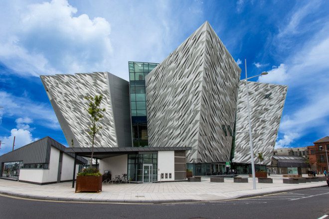 Museu do Titanic esta em Belfast, na Irlanda do Norte.© Andrea La Corte | Dreamstime.com