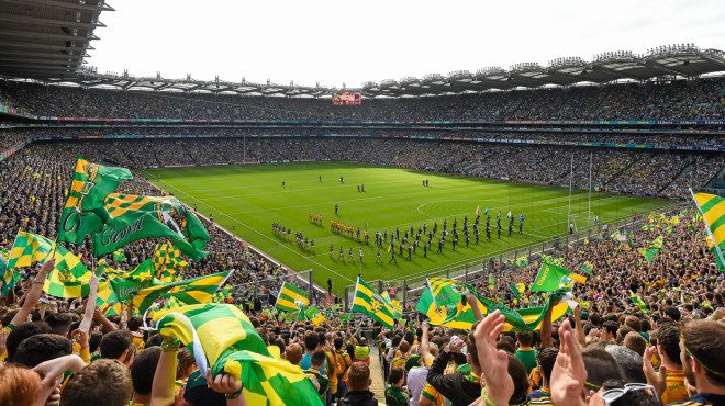 Temporada final do Campeonato de esportes gaélico. Reprodução: Croke Park