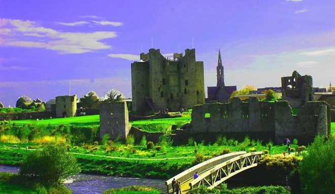 Trim castle na Irlanda. Reprodução: Trim Town