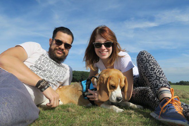 O intercâmbio também me deu uma nova família linda - na foto, eu, Edu e Danone no Phoenix Park.