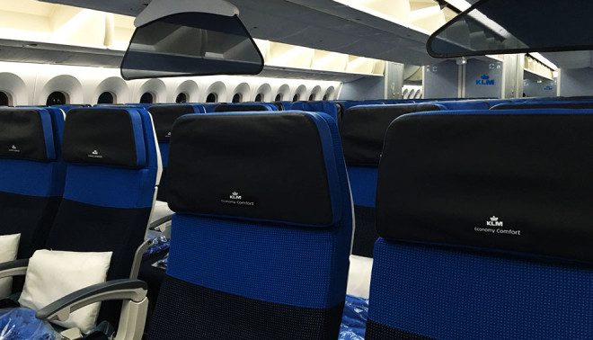 Assentos Economy Comfort Foto: KLM