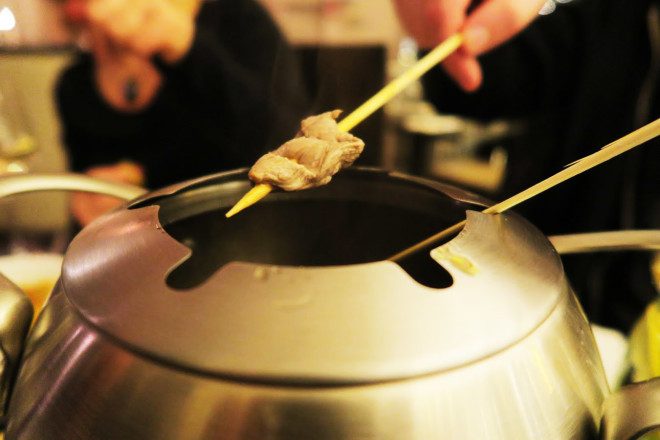 Fondue de carne. Foto: Arquivo Pessoal