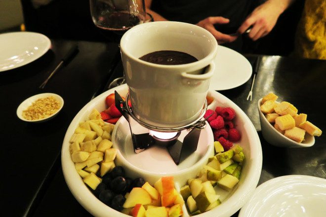 Fondue de chocolate! Foto: Arquivo Pessoal