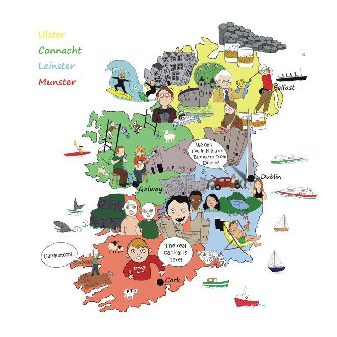 Chips and Sausage - map of Ireland