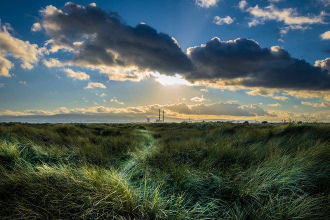 Área da ilha com vista ao fundo da cidade de Dublin. Foto: Armen Sarkissian/Dreamstime