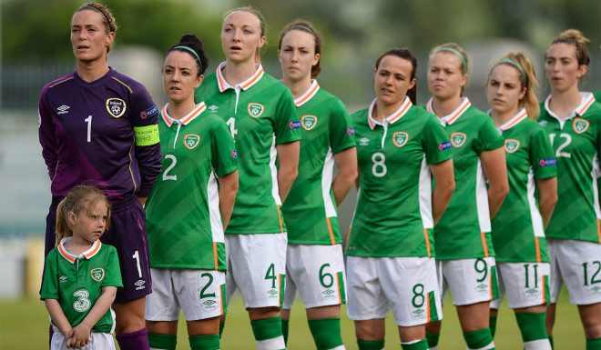 Time irlandês na Copa do Mundo feminina da FIFA. foto: Extra