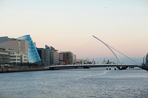 Rio Liffey é uma das fontes de água para o sistema de distribuição da Irlanda. Foto: Depositphotos