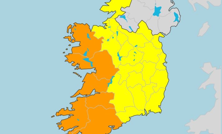 Irlanda emite alertas amarelo e laranja para tempestade Lorenzo