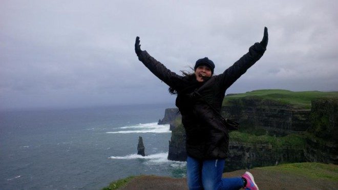  A Irlanda possui atrações incríveis, entre elas o Cliffs of Moher@ Arquivo pessoal