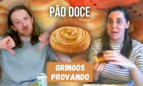 Gringos provando Pão Doce de padaria