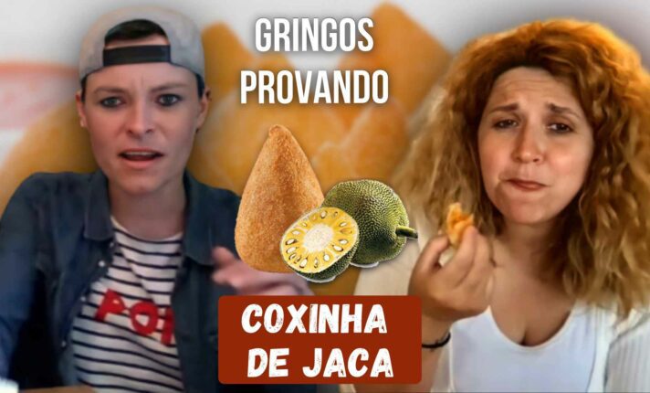 Gringos provando Coxinha de Jaca