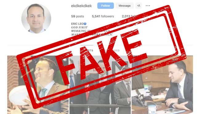 Perfil fake do primeiro-ministro irlandês Leo Varadkar tenta aplicar golpes em brasileiras no Instagram